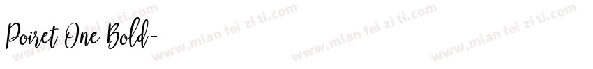 Poiret One Bold字体转换